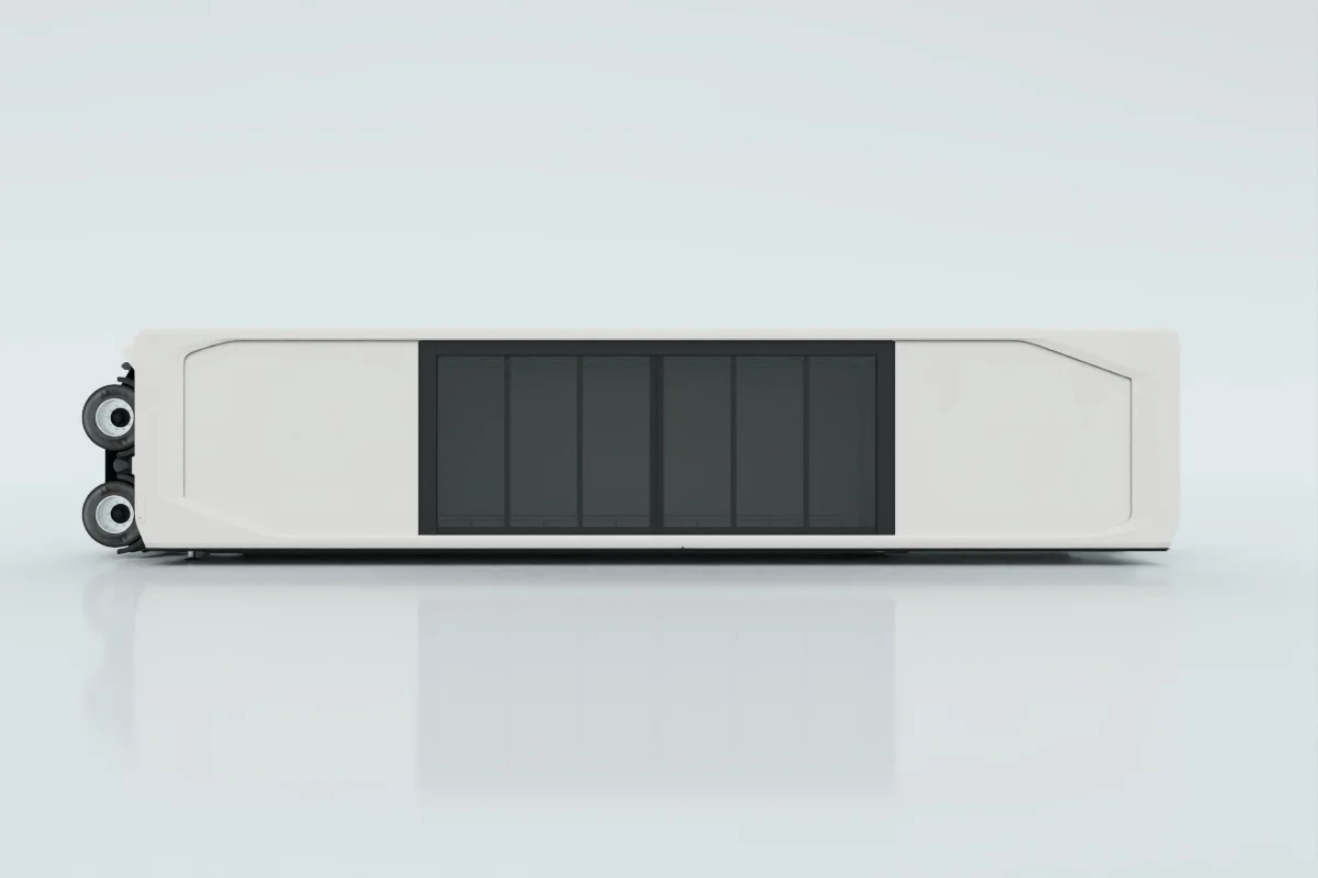 Solid wall with manual sliding door