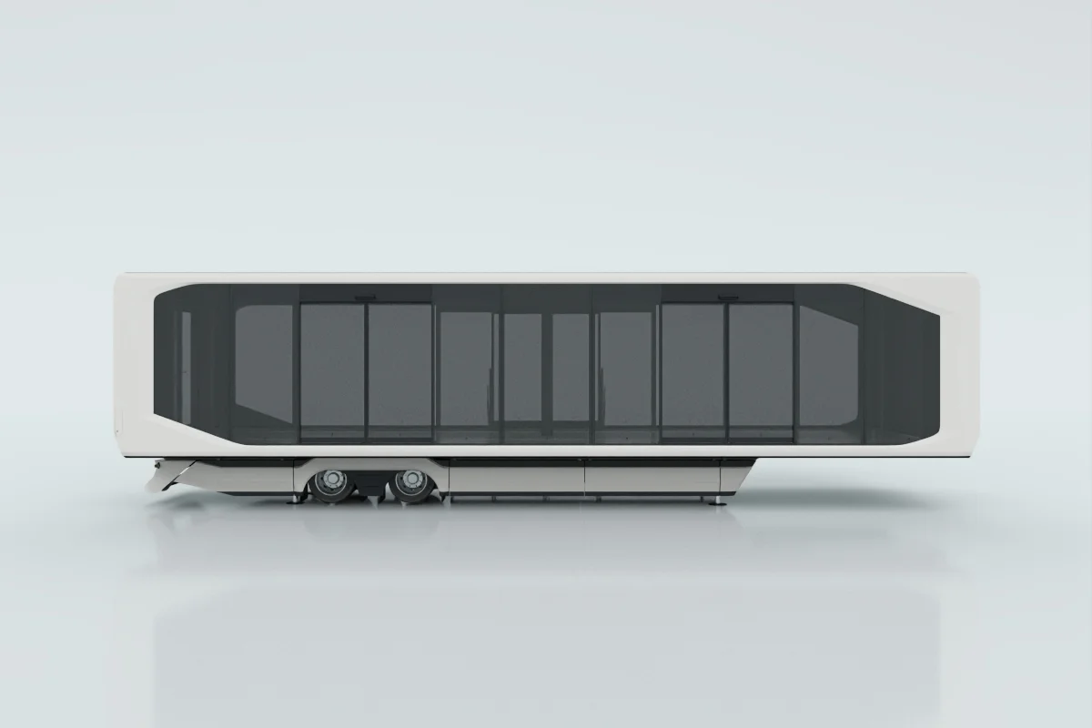 Premium glass with double electric sliding doors