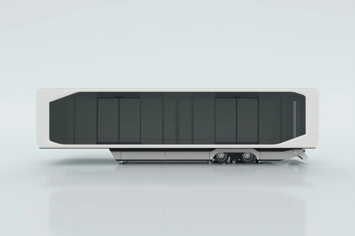 Premium glass with double electric sliding doors